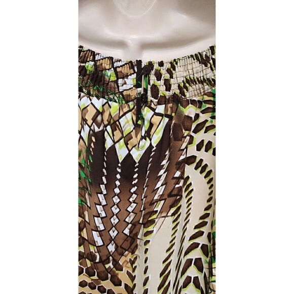 SERENADE Womens Black/Brown Poly 3/4 Sleeved Tiger Lace Blouse Size Large - Picture 5 of 6